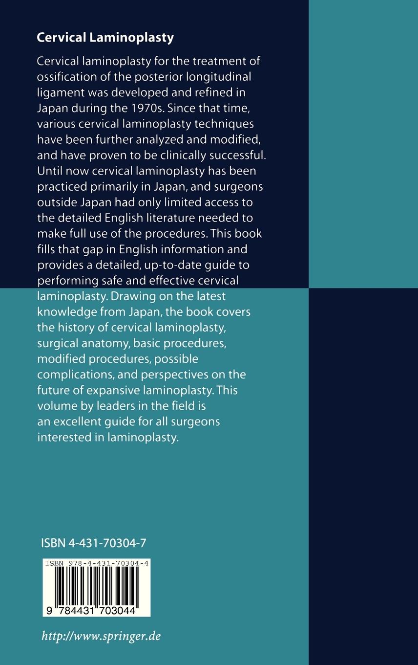 Rückseitencover Cervical Laminoplasty