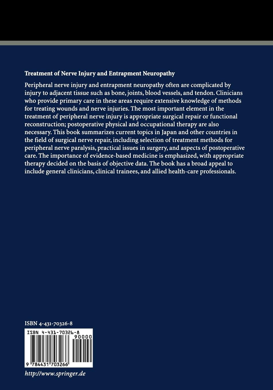 Rückseitencover Treatment of Nerve Injury and Entrapment Neuropathy