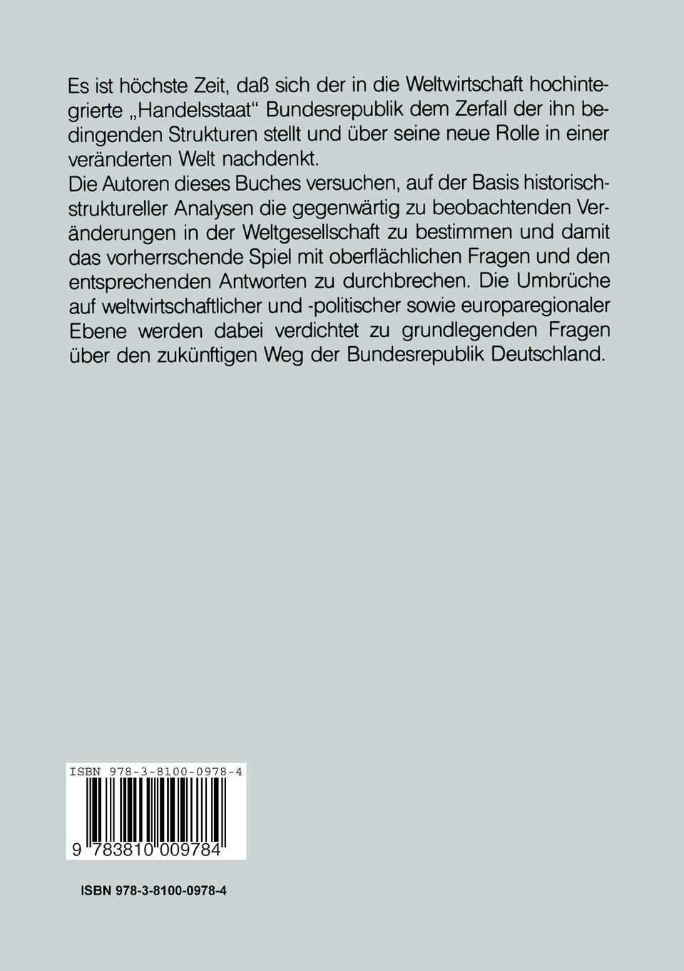 Rückseitencover Deutschland in einer neuen Weltära