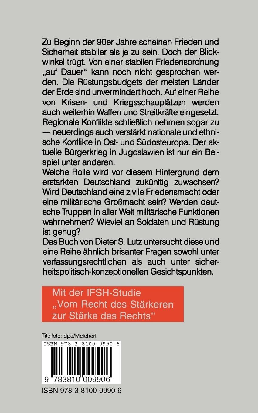 Rückseitencover Deutschland und die Kollektive Sicherheit