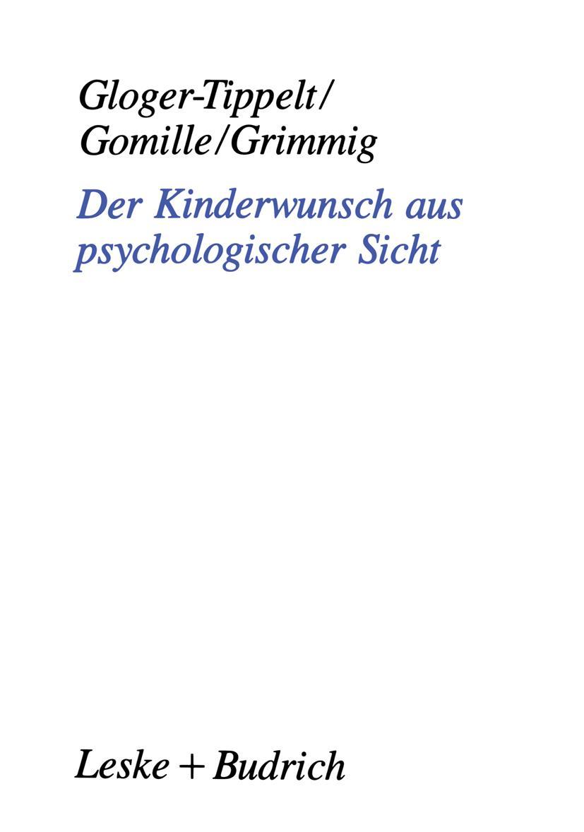 Vorderes Coverbild Der Kinderwunsch aus psychologischer Sicht