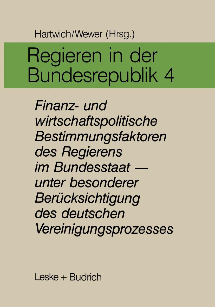 Vorderes Coverbild Regieren in der Bundesrepublik IV