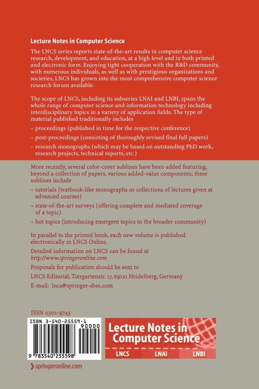 Rückseitencover ZB 2005: Formal Specification and Development in Z and B