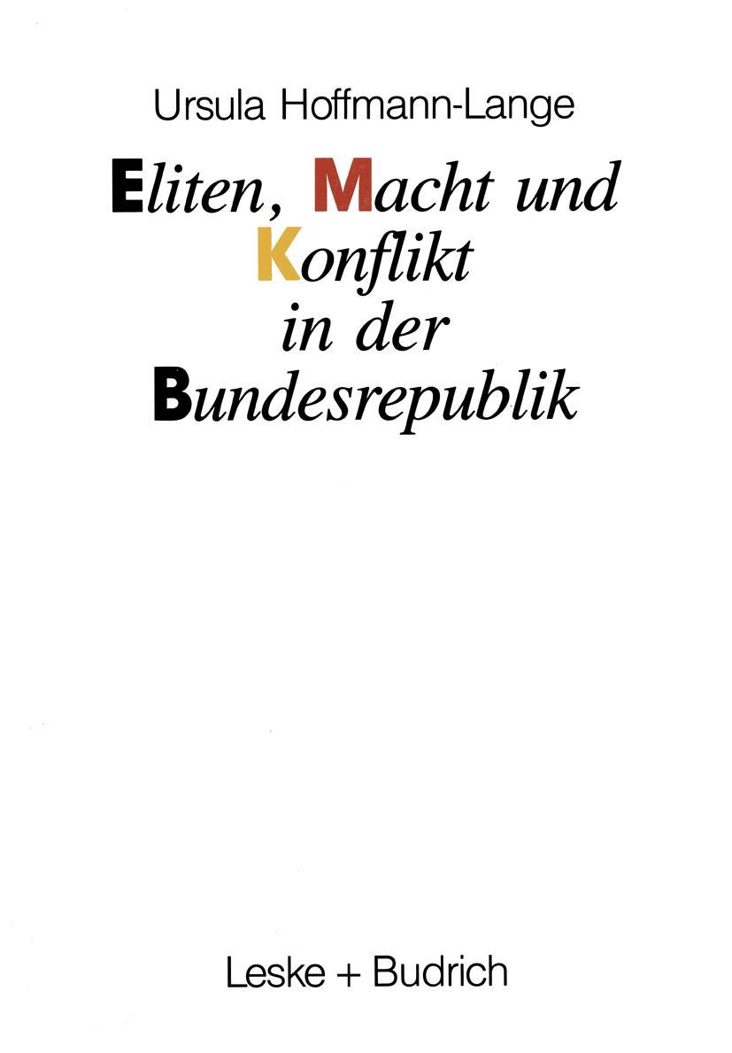 Vorderes Coverbild Eliten, Macht und Konflikt in der Bundesrepublik