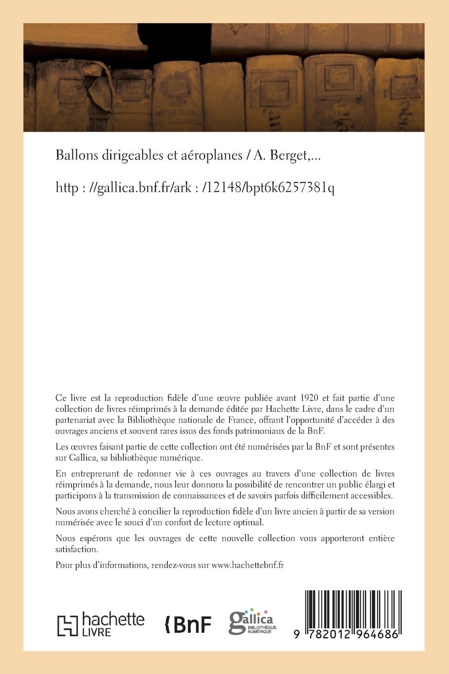 Rückseitencover Ballons Dirigeables Et Aéroplanes