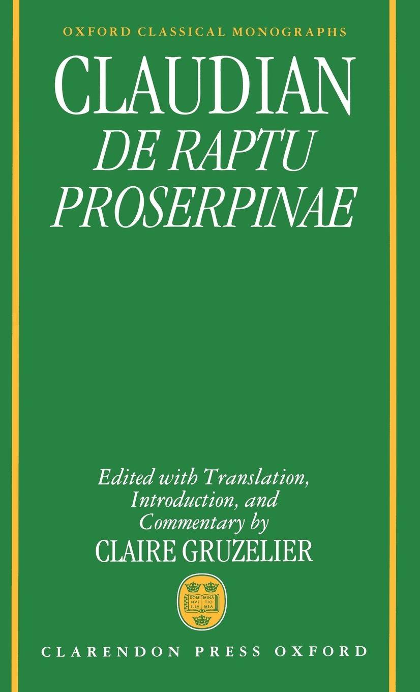 Vorderes Coverbild de Raptu Prosperpinae