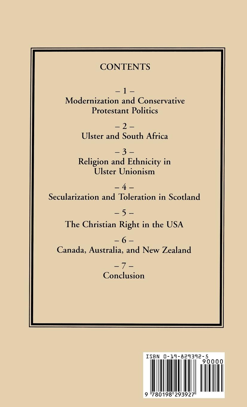 Rückseitencover Conservative Protestant Politics
