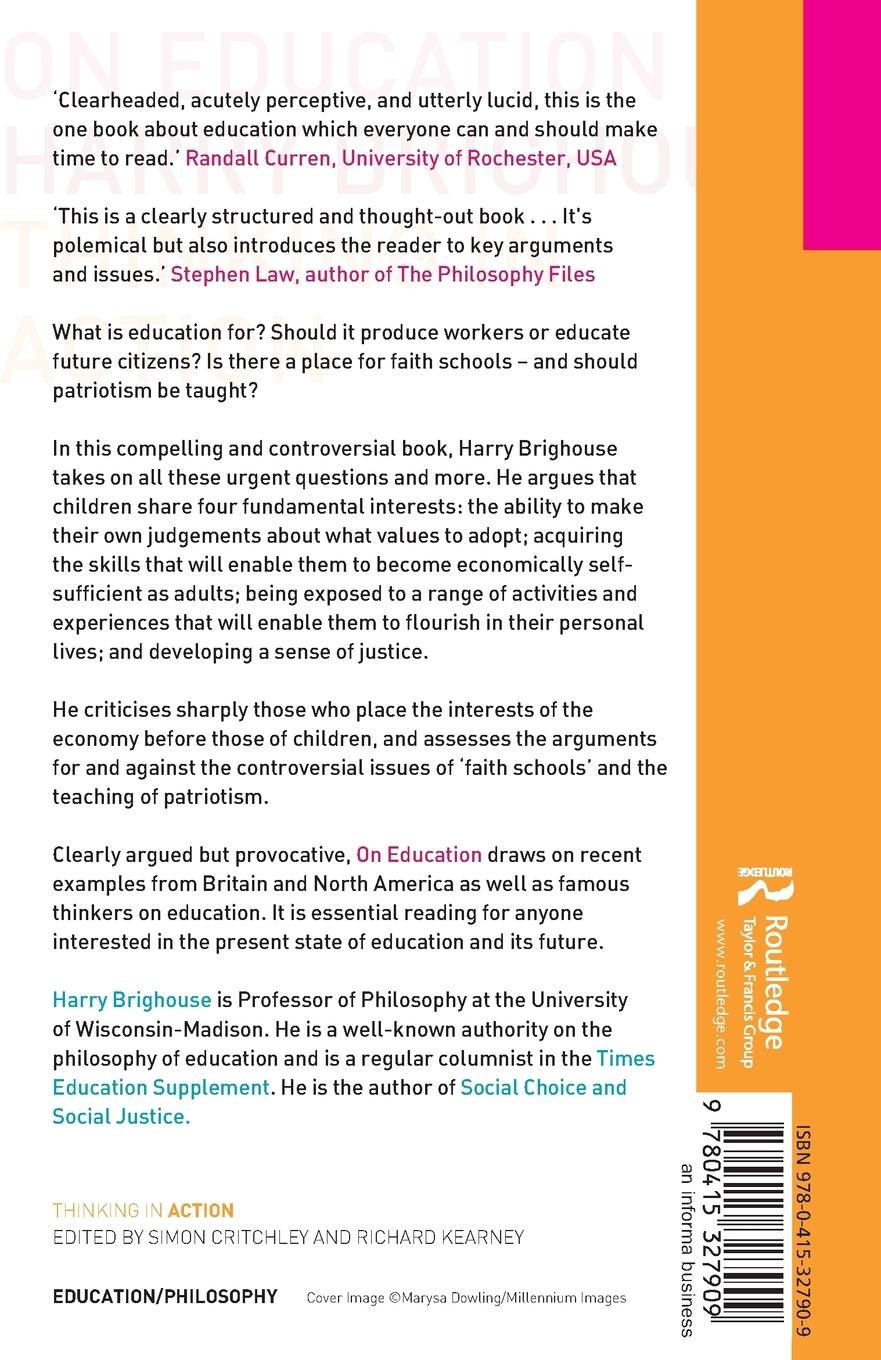 Rückseitencover On Education