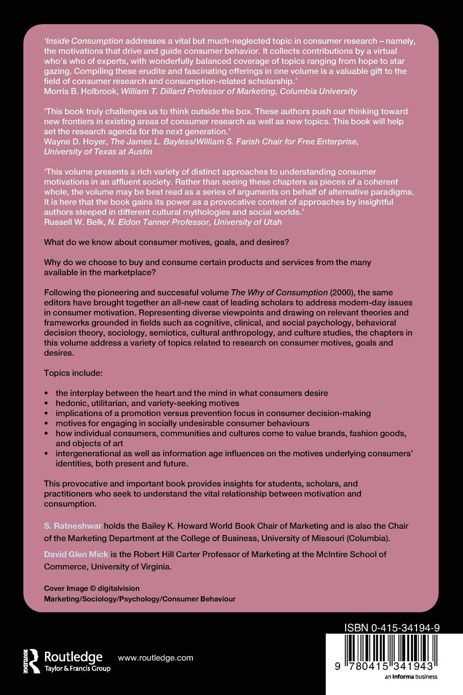 Rückseitencover Inside Consumption