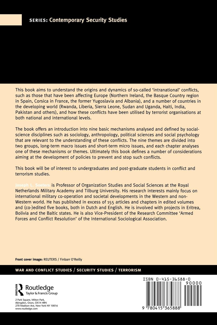 Rückseitencover Ethnic Conflict and Terrorism