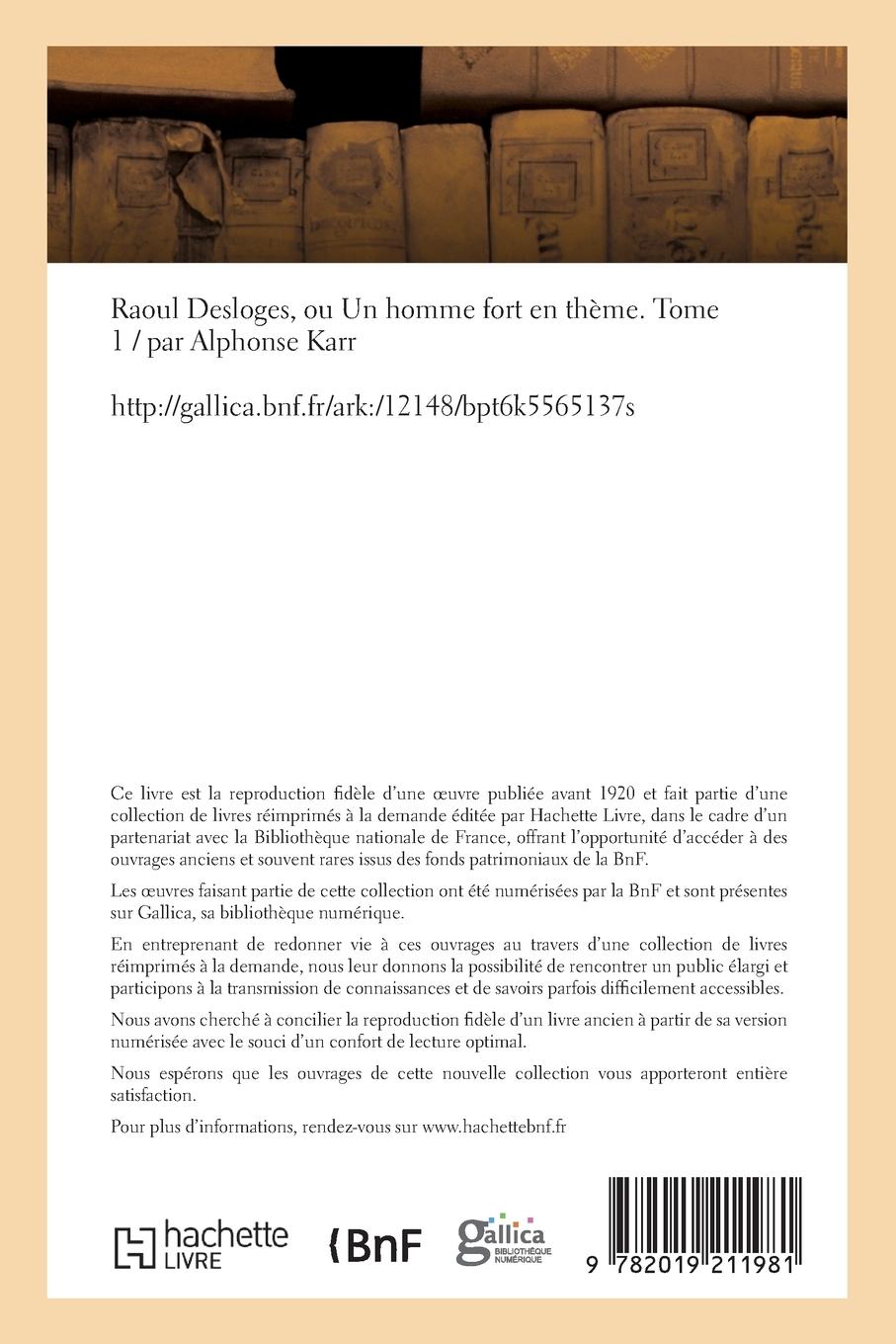 Rückseitencover Raoul Desloges Ou Un Homme Fort En Thème. Tome 1