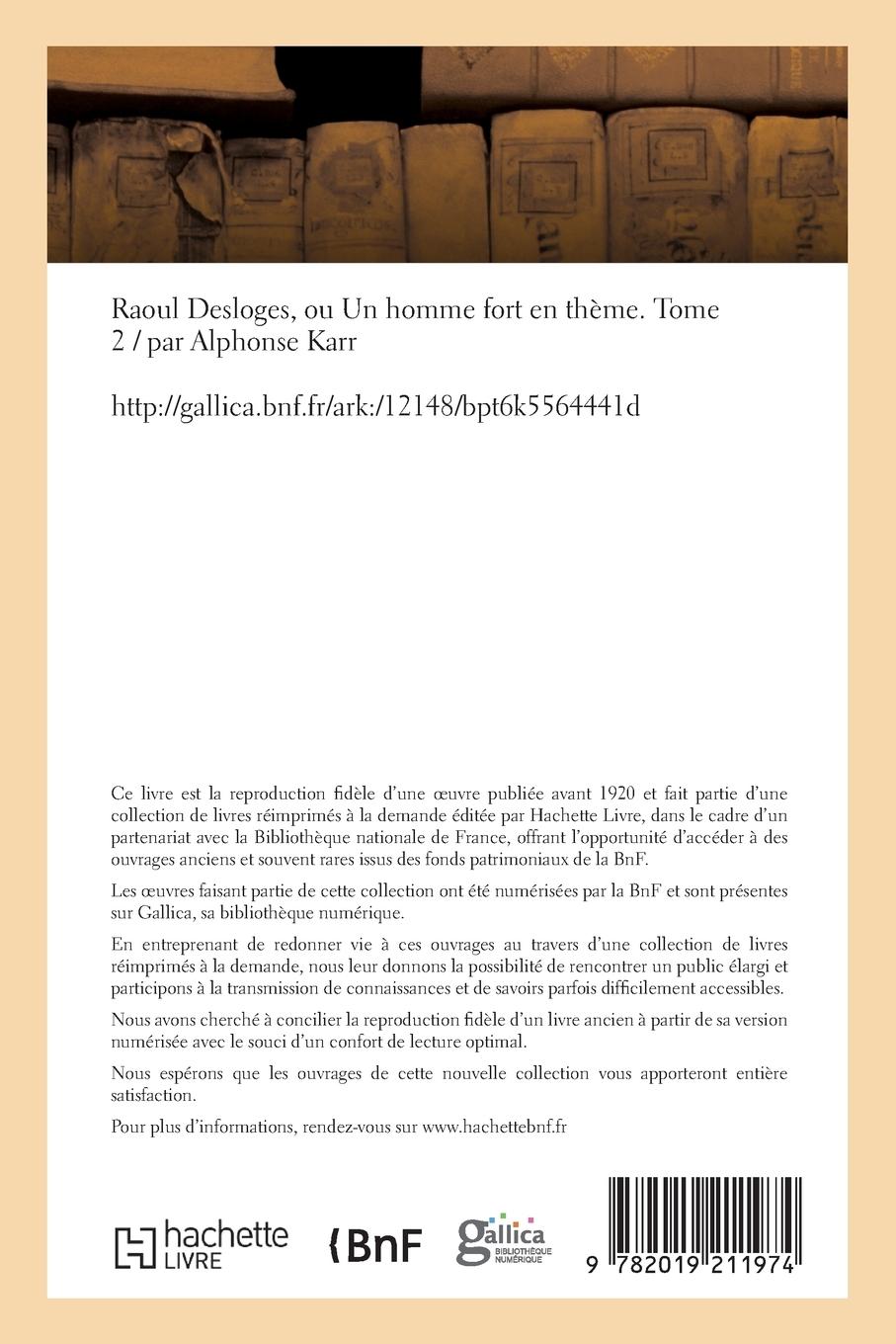 Rückseitencover Raoul Desloges Ou Un Homme Fort En Thème. Tome 2