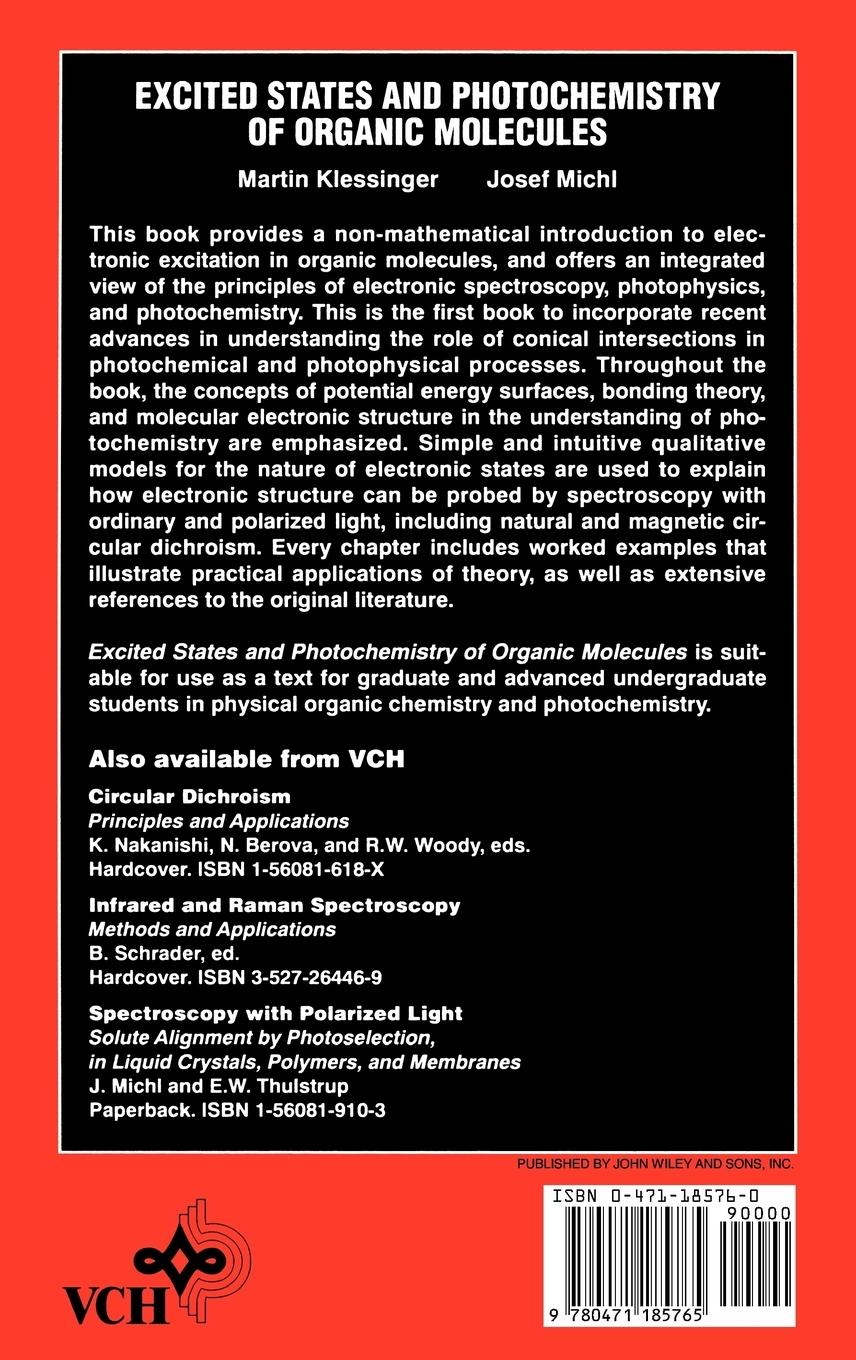 Rückseitencover Excited States and Photo-Chemistry of Organic Molecules
