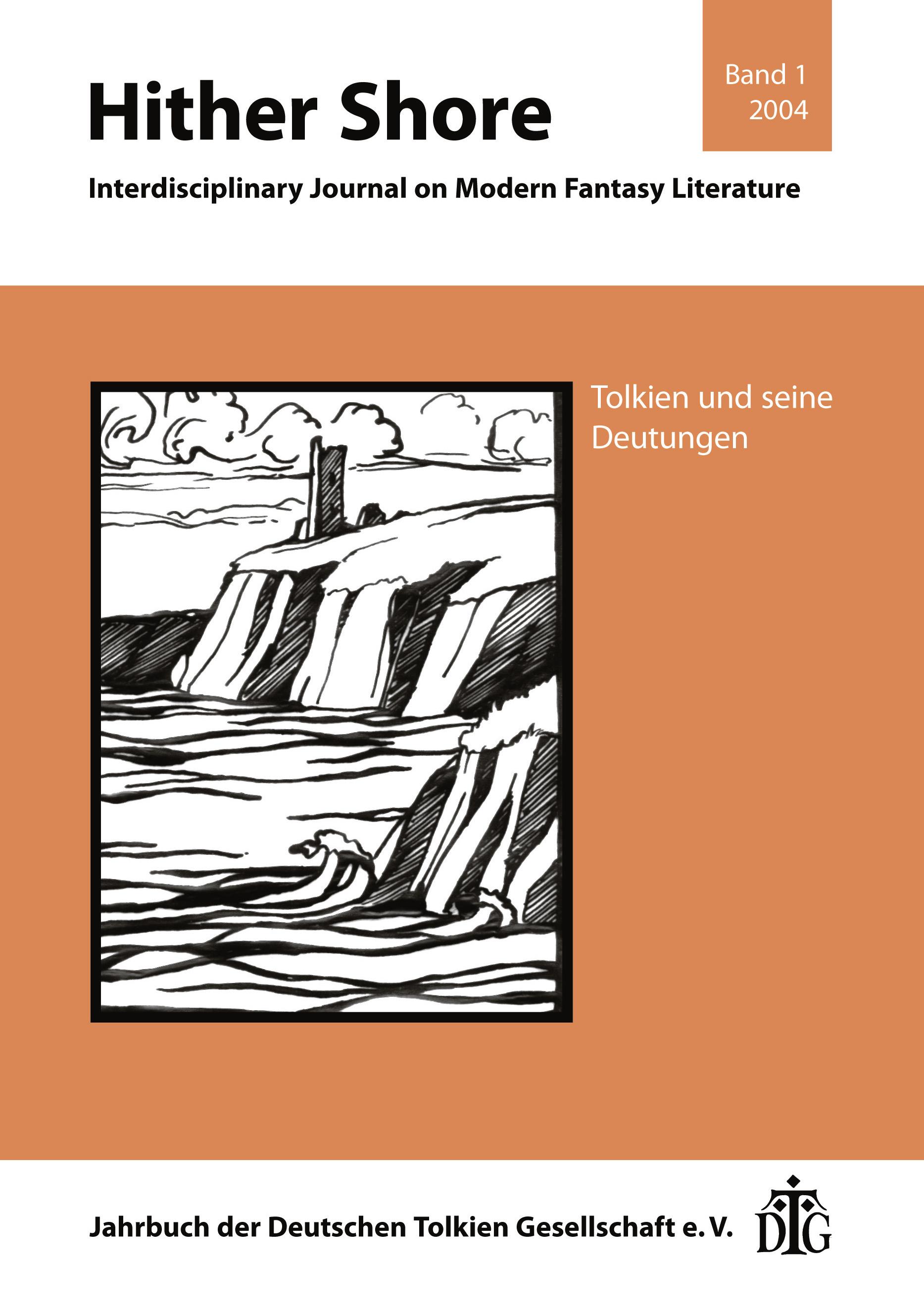 Vorderes Coverbild Hither Shore Bd. 1, 2004. Tolkien und seine Deutungen