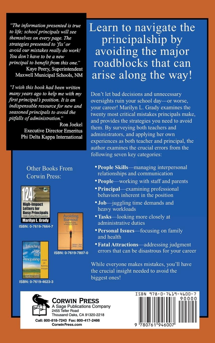 Rückseitencover 20 Biggest Mistakes Principals Make and How to Avoid Them