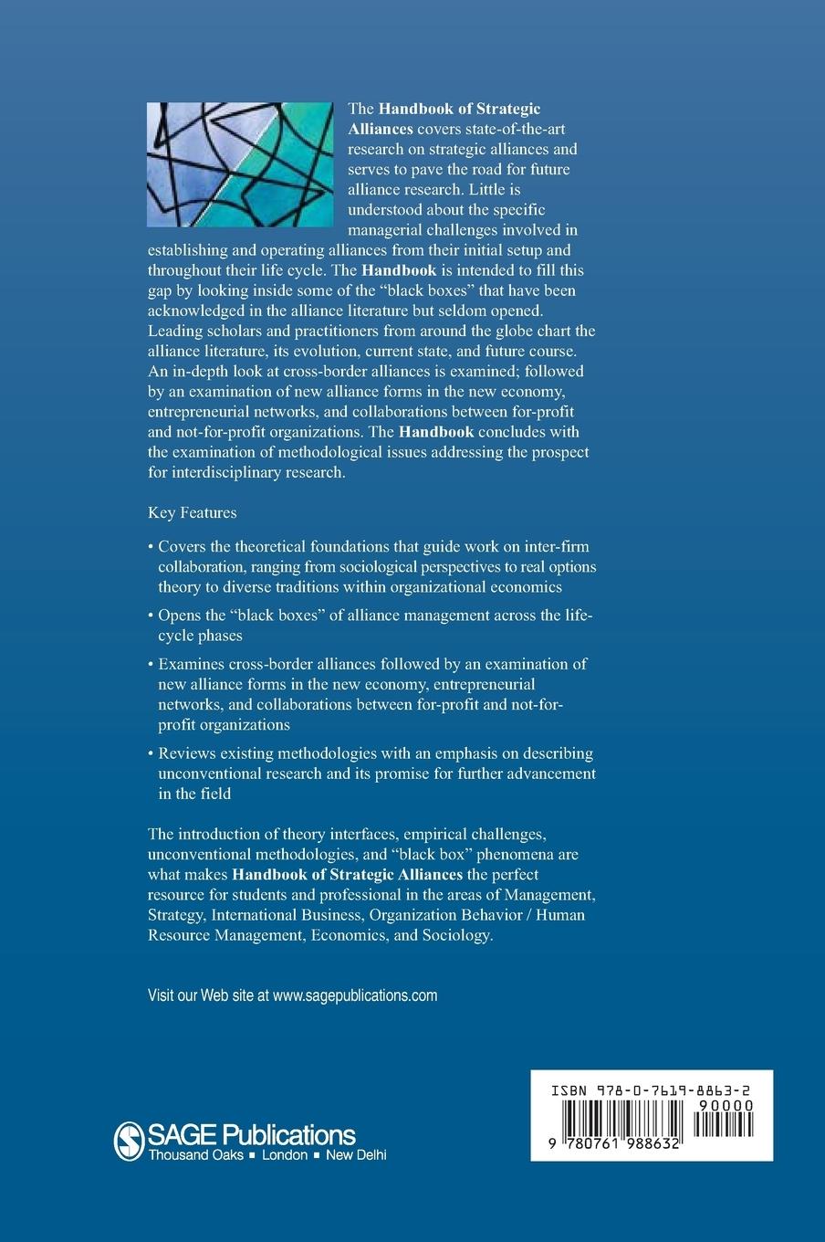Rückseitencover Handbook of Strategic Alliances