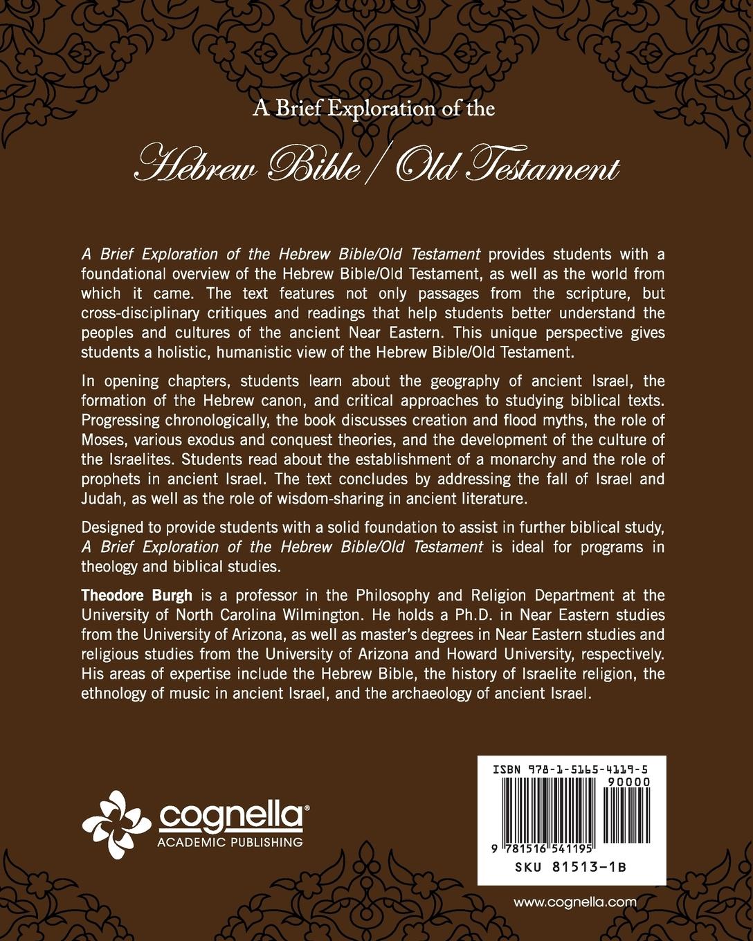 Rückseitencover A Brief Exploration of the Hebrew Bible/Old Testament