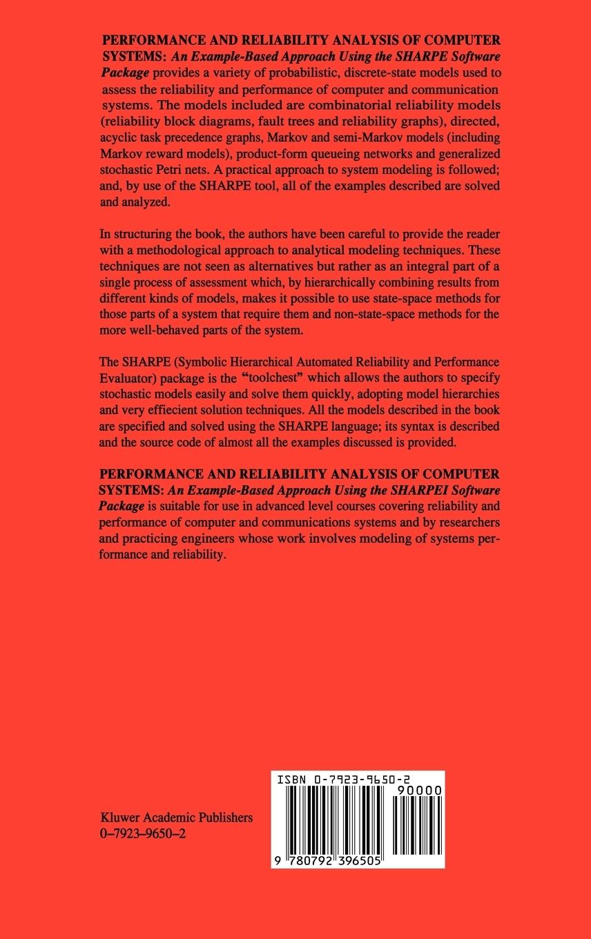 Rückseitencover Performance and Reliability Analysis of Computer Systems