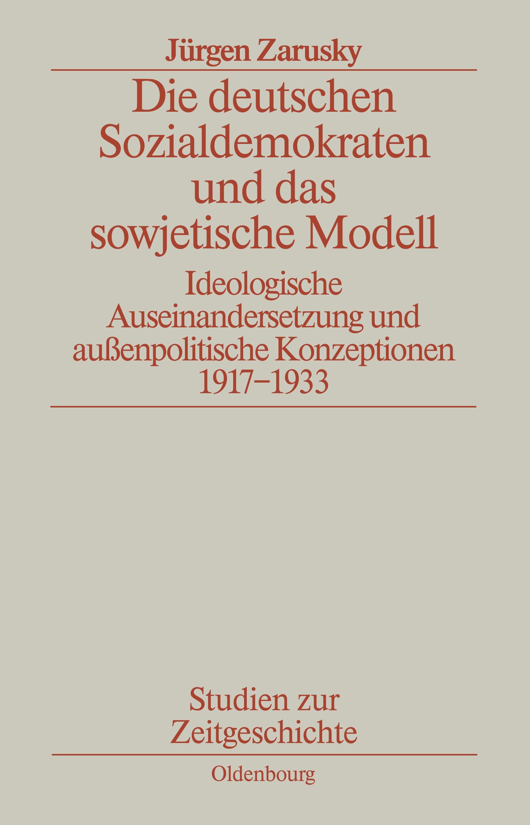 Vorderes Coverbild Die deutschen Sozialdemokraten und das sowjetische Modell