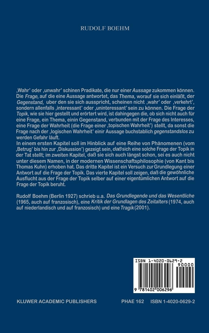 Rückseitencover Topik