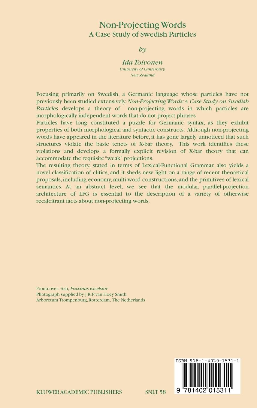 Rückseitencover Non-Projecting Words