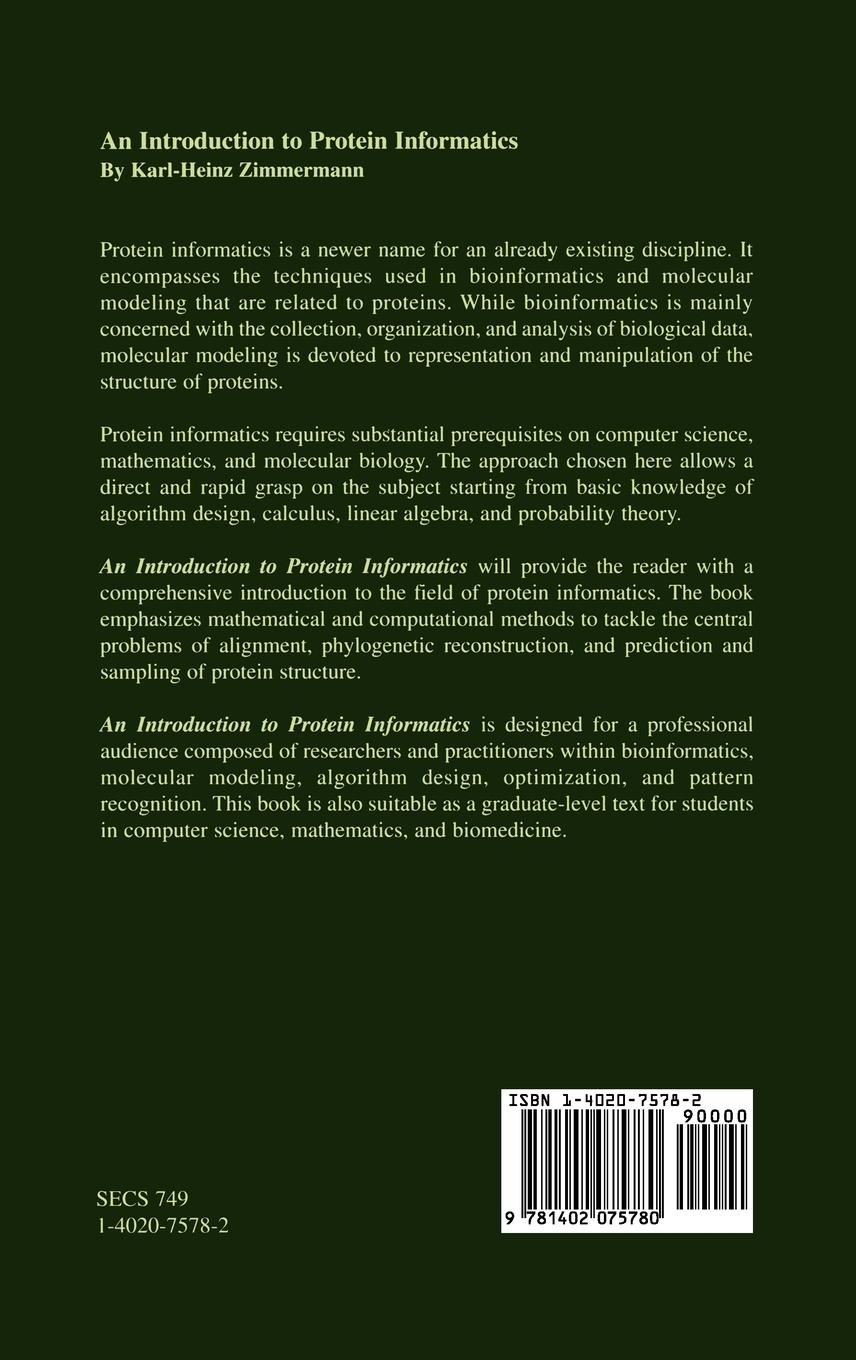 Rückseitencover An Introduction to Protein Informatics