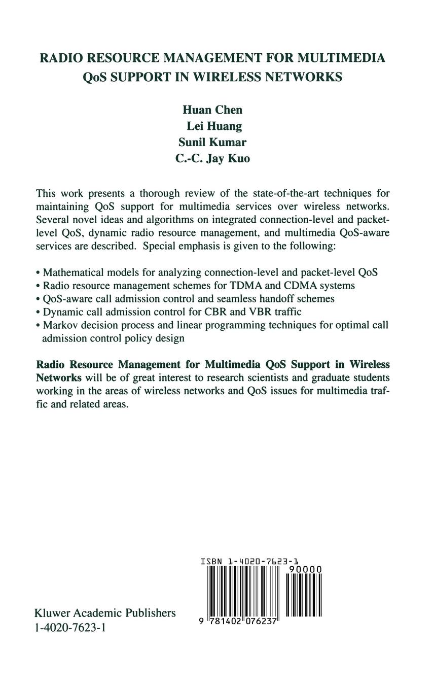 Rückseitencover Radio Resource Management for Multimedia QoS Support in Wireless Networks