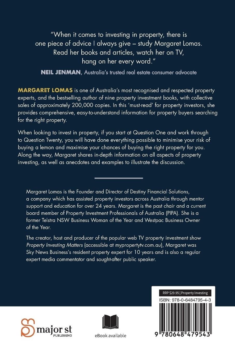 Rückseitencover 20 Must Ask Questions® For Every Property Investor