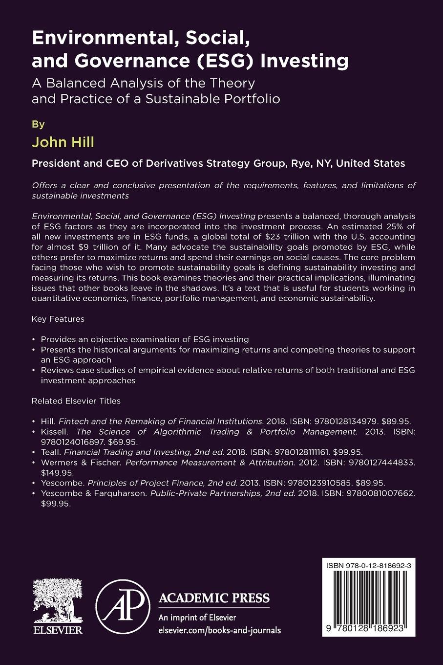 Rückseitencover Environmental, Social, and Governance (ESG) Investing