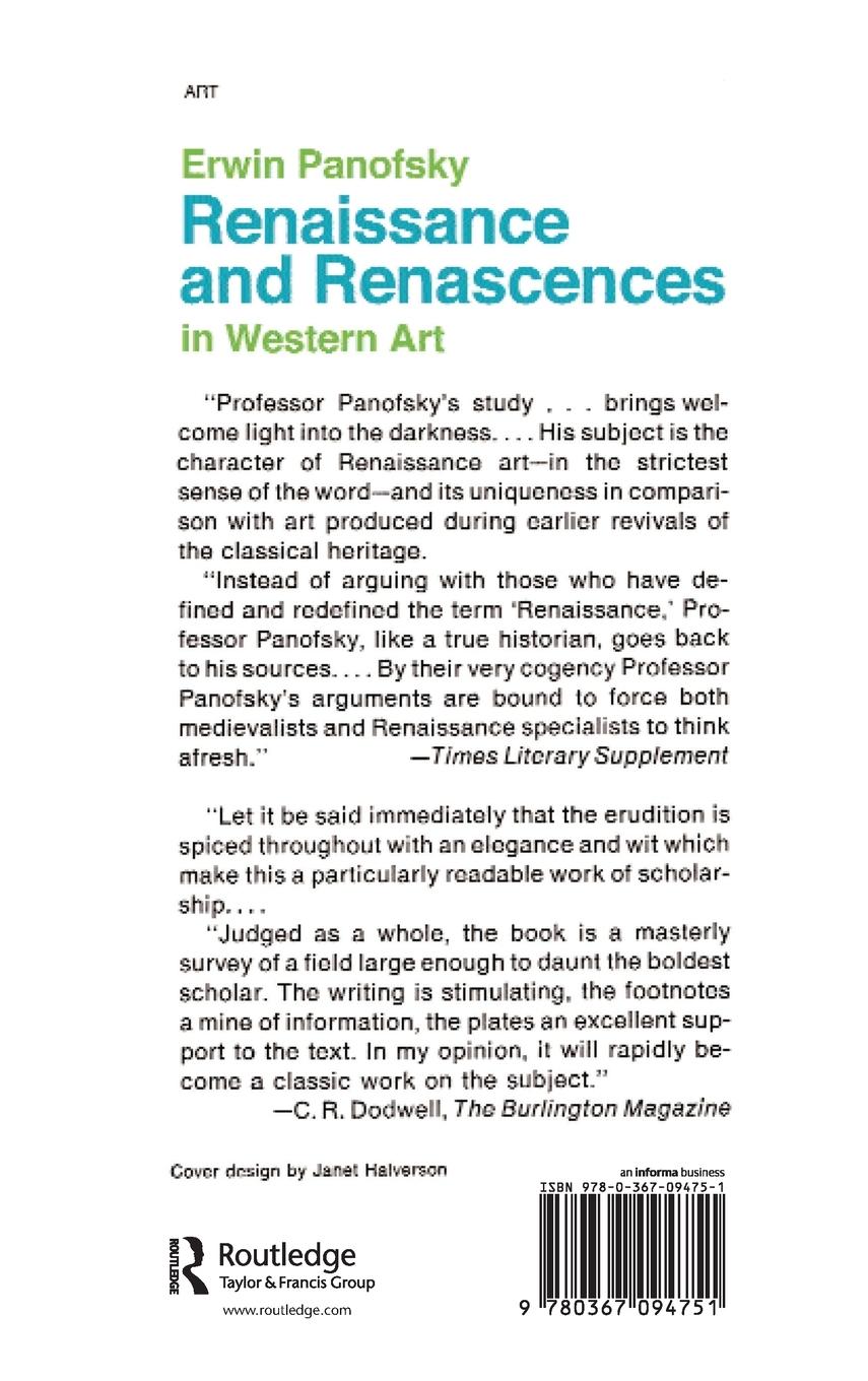 Rückseitencover Renaissance And Renascences In Western Art