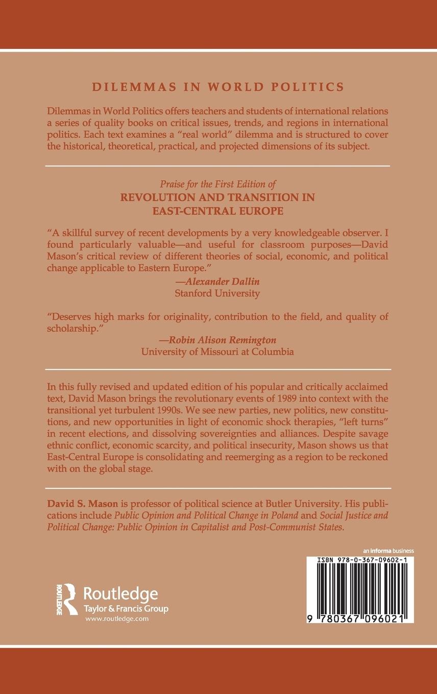 Rückseitencover Revolution And Transition In East-central Europe
