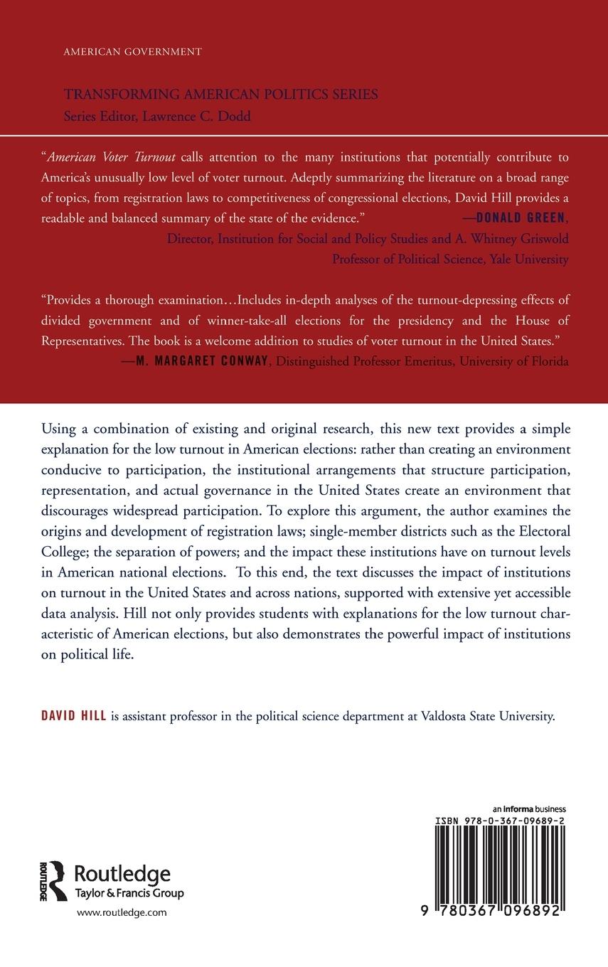 Rückseitencover American Voter Turnout