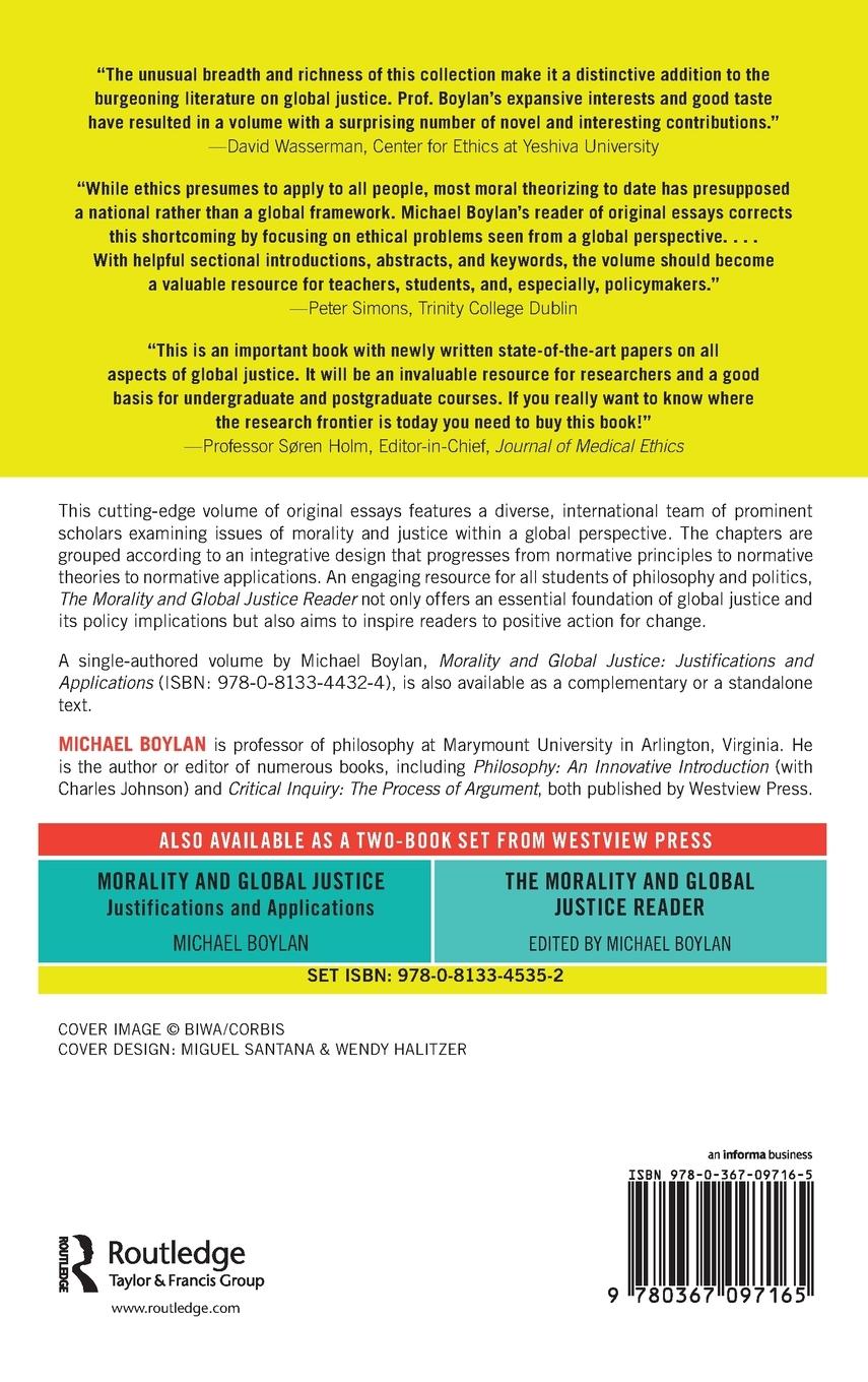 Rückseitencover The Morality and Global Justice Reader
