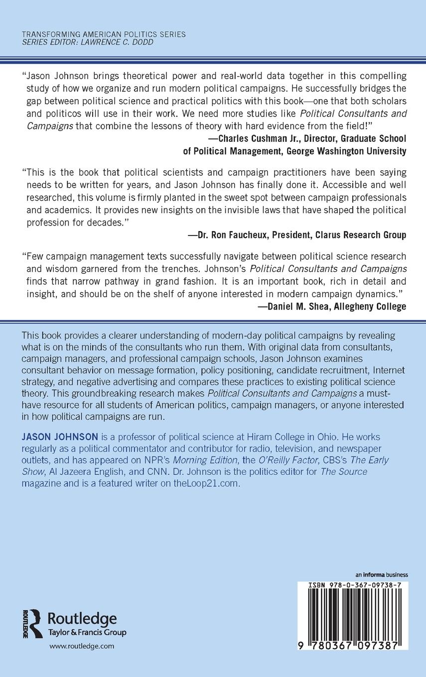 Rückseitencover Political Consultants and Campaigns