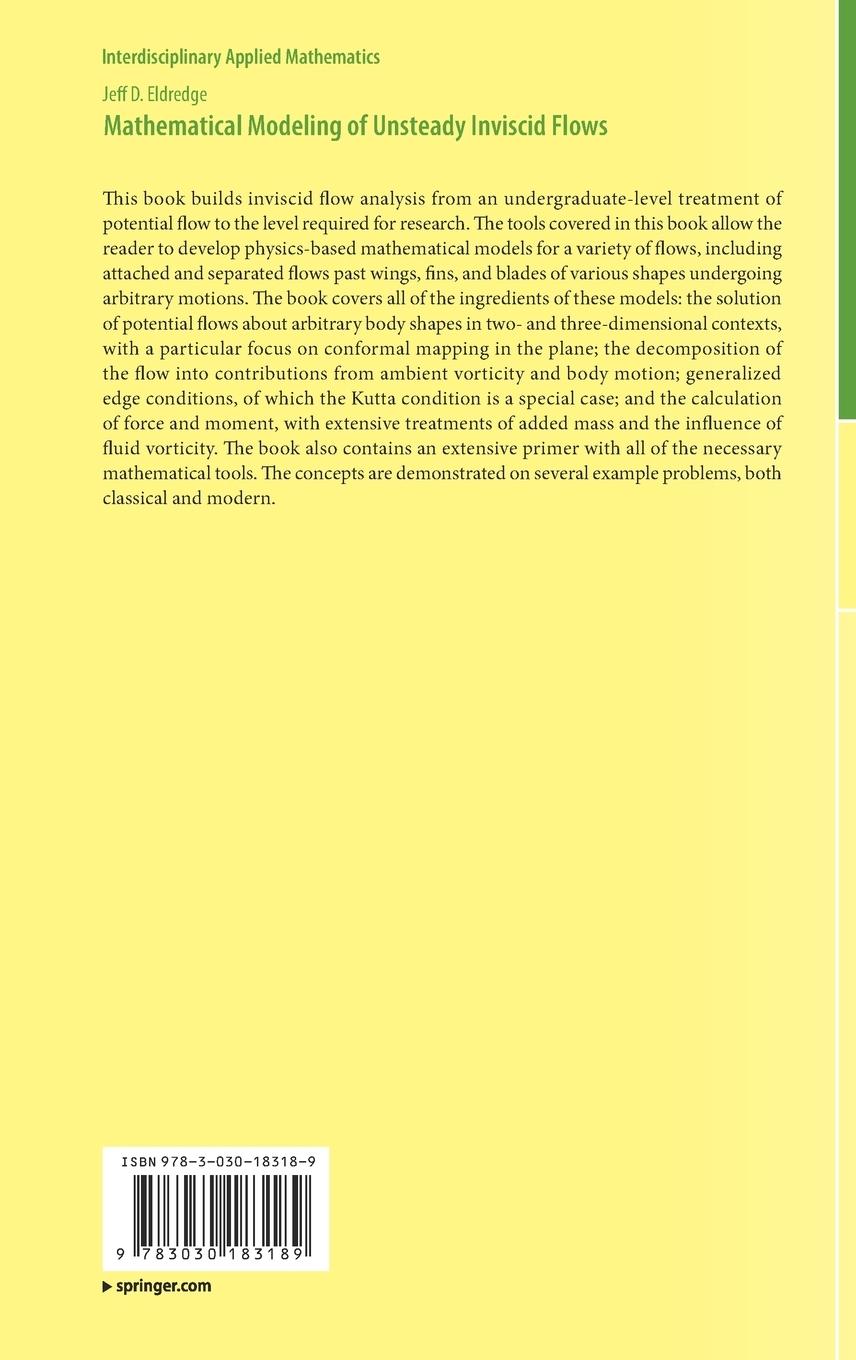 Rückseitencover Mathematical Modeling of Unsteady Inviscid Flows