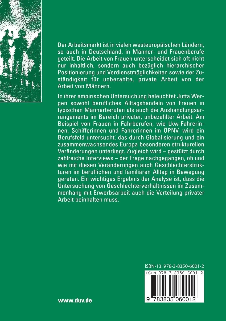 Rückseitencover Frauen in Fahrberufen