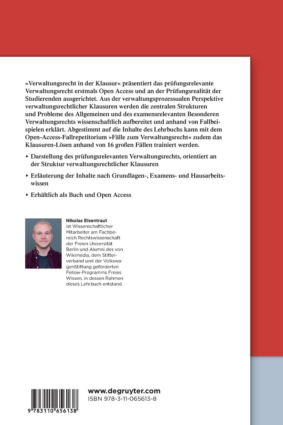 Rückseitencover Verwaltungsrecht in der Klausur