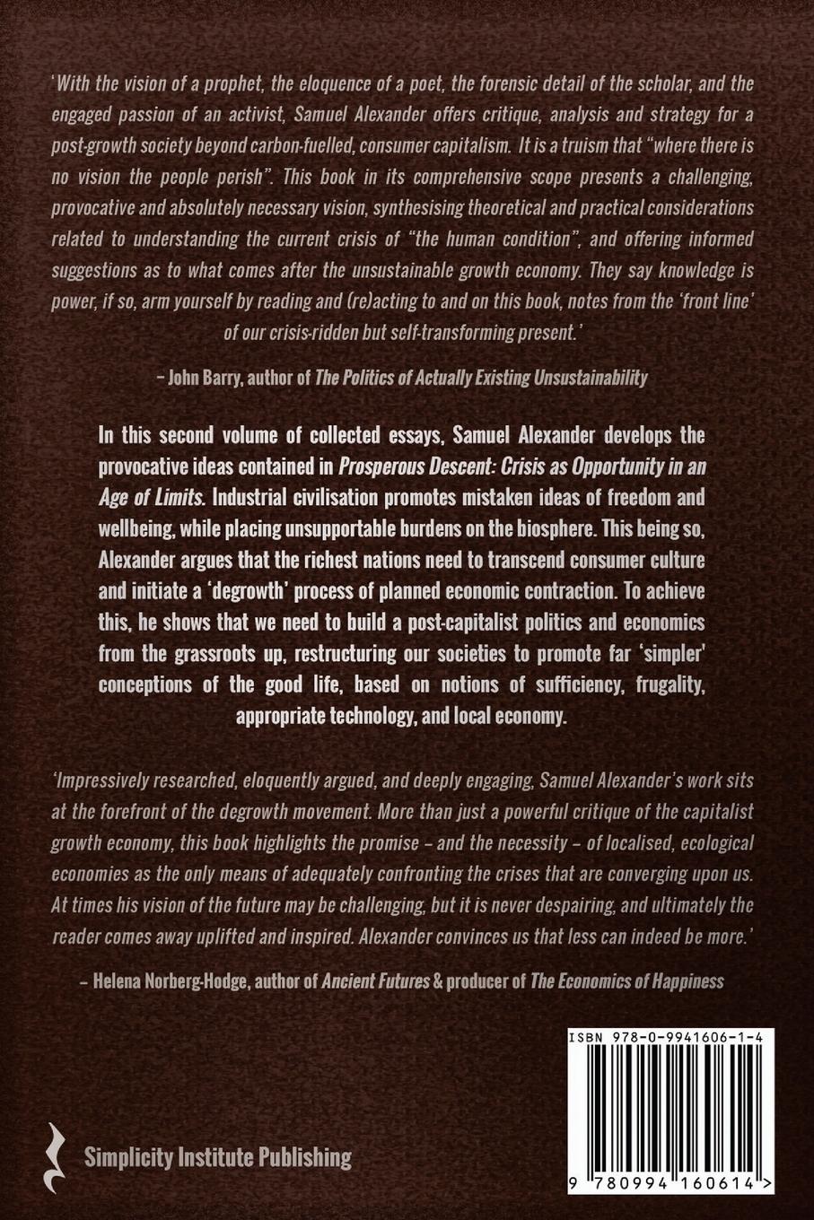 Rückseitencover Sufficiency Economy