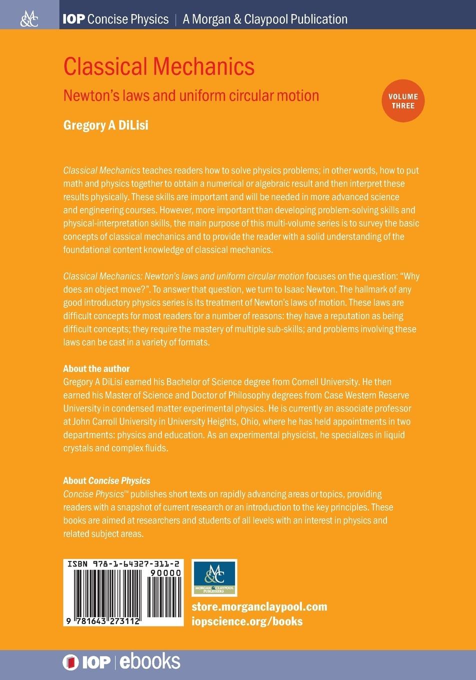 Rückseitencover Classical Mechanics, Volume 3