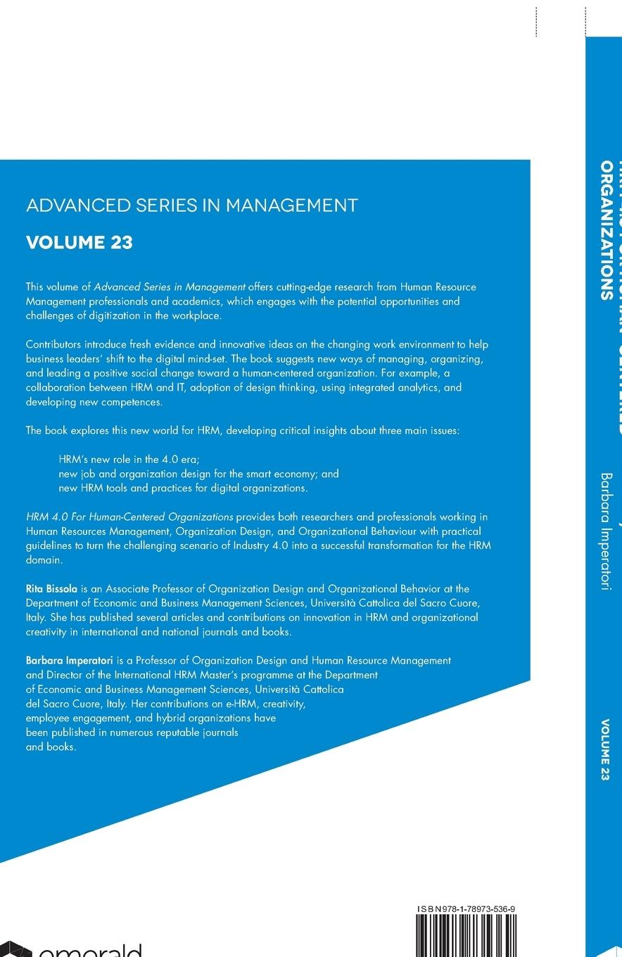 Rückseitencover HRM 4.0 For Human-Centered Organizations