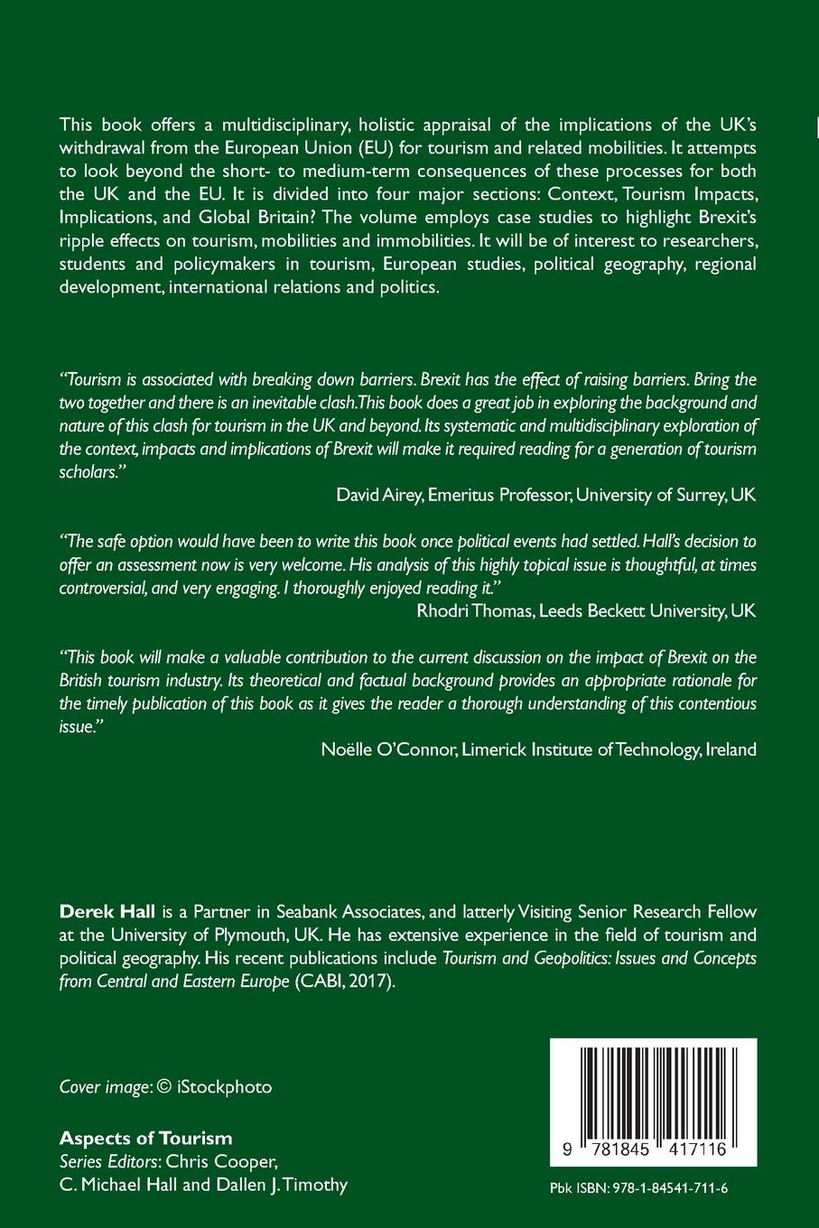 Rückseitencover Brexit and Tourism