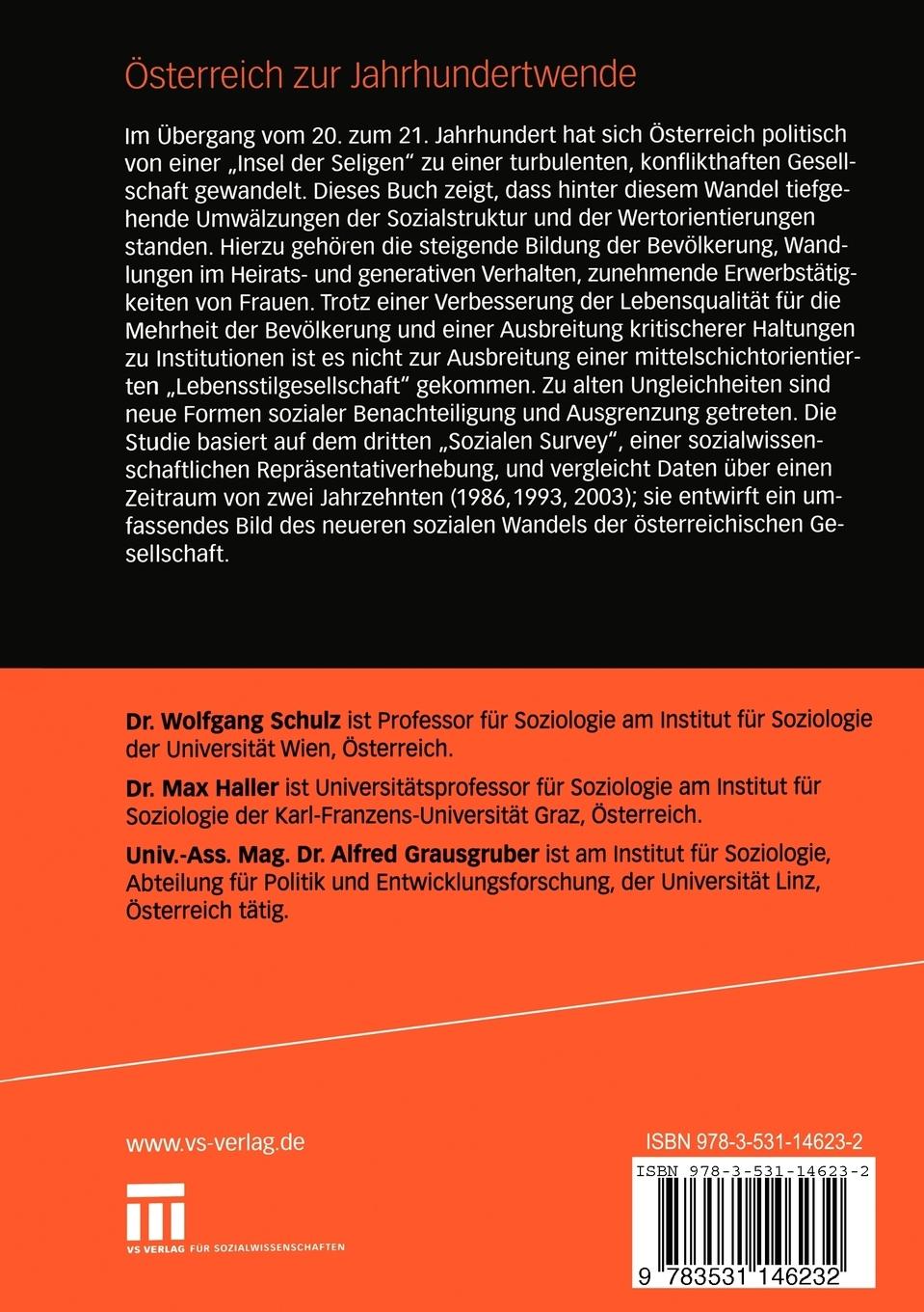 Rückseitencover Österreich zur Jahrhundertwende