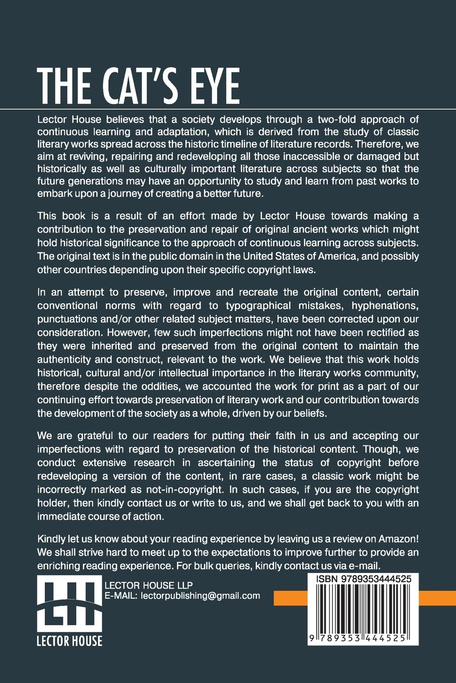 Rückseitencover The Cat's Eye