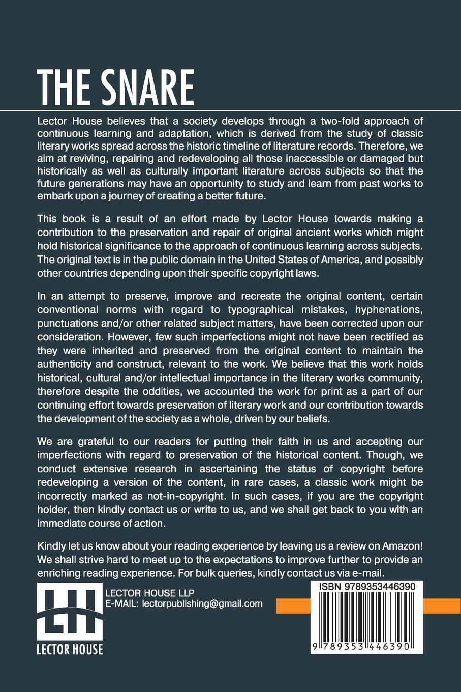 Rückseitencover The Snare