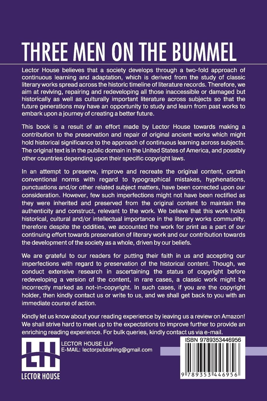 Rückseitencover Three Men On The Bummel