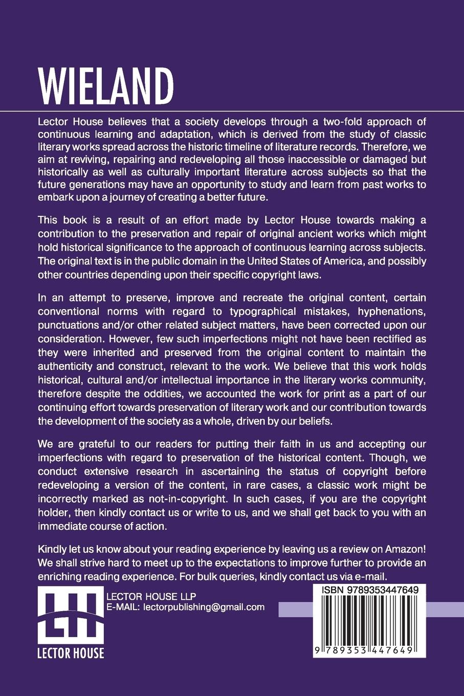 Rückseitencover Wieland; Or The Transformation, An American Tale