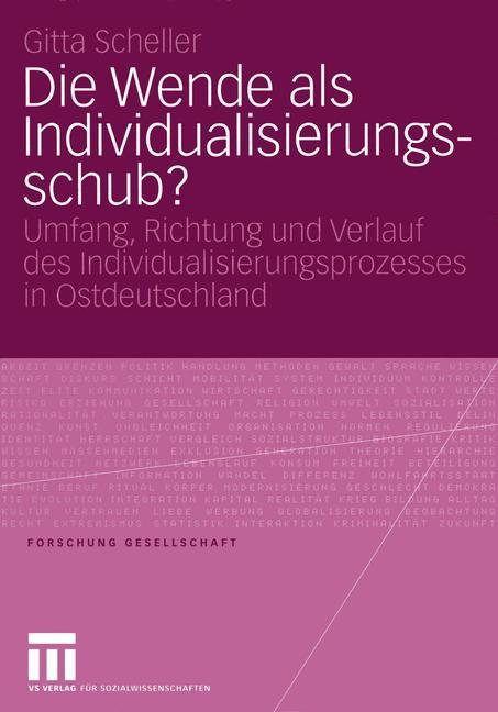 Vorderes Coverbild Die Wende als Individualisierungsschub?