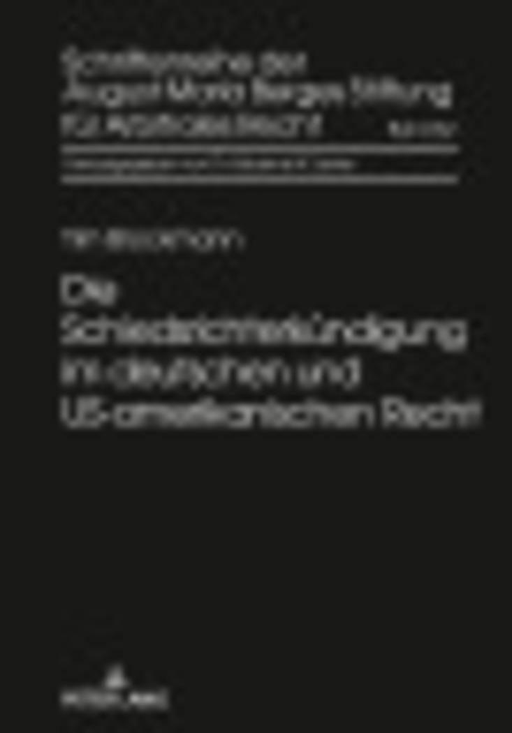 Vorderes Coverbild Die Schiedsrichterkündigung im deutschen und US-amerikanischen Recht