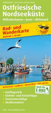 Vorderes Coverbild Ostfriesische Nordseeküste, Wilhelmshaven - Jever - Wittmund 1:50 000