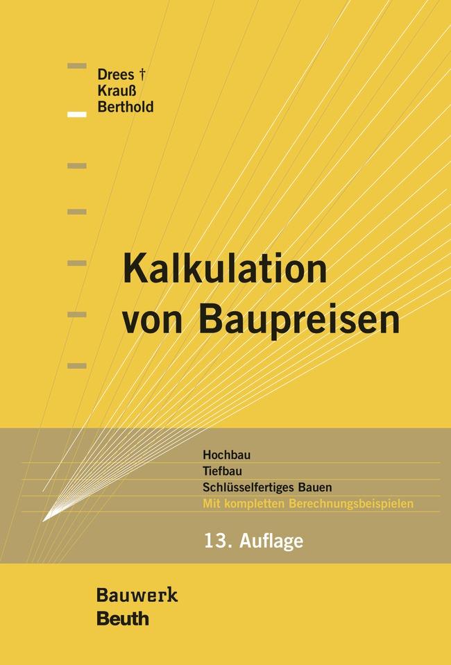Vorderes Coverbild Kalkulation von Baupreisen